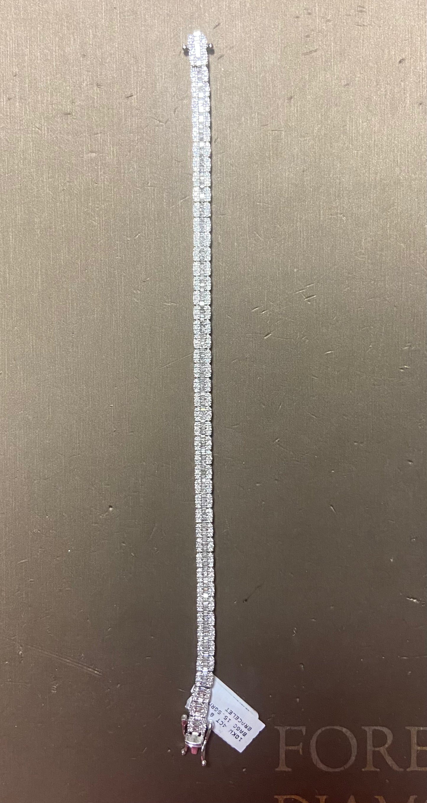 10K White Gold 4CT Diamond Bracelet