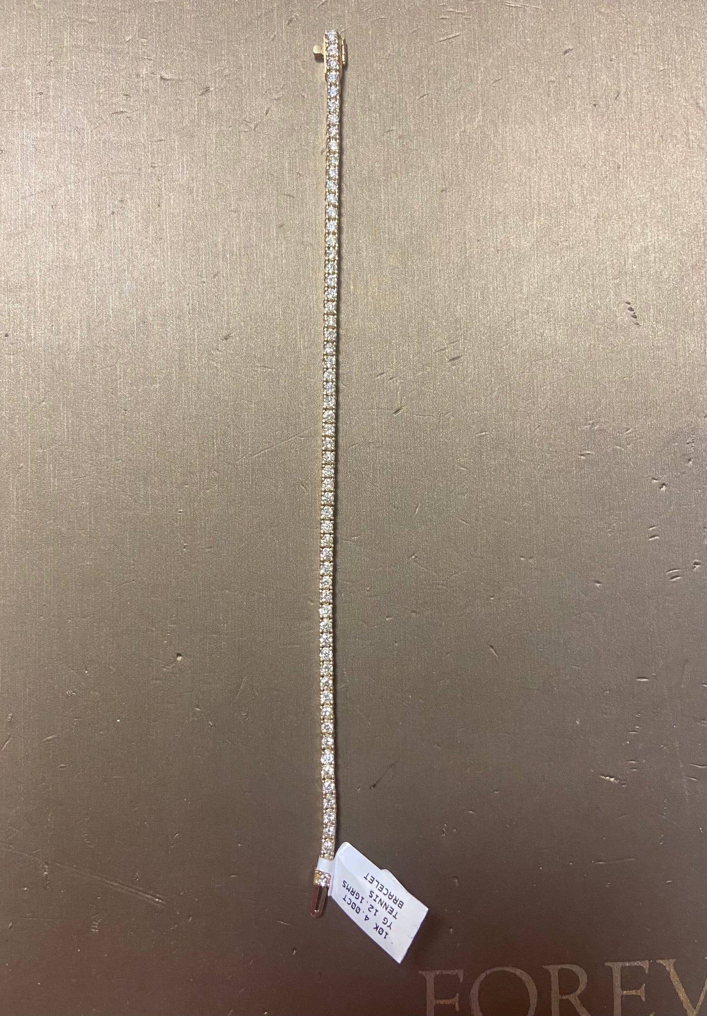 10K Yellow Gold 4.00CT Tennis Bracelet