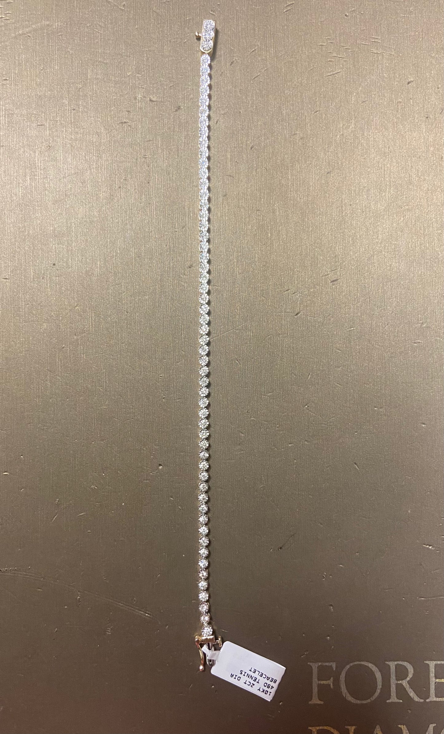 10K Yellow Gold 2.00CT 49D Tennis Bracelet