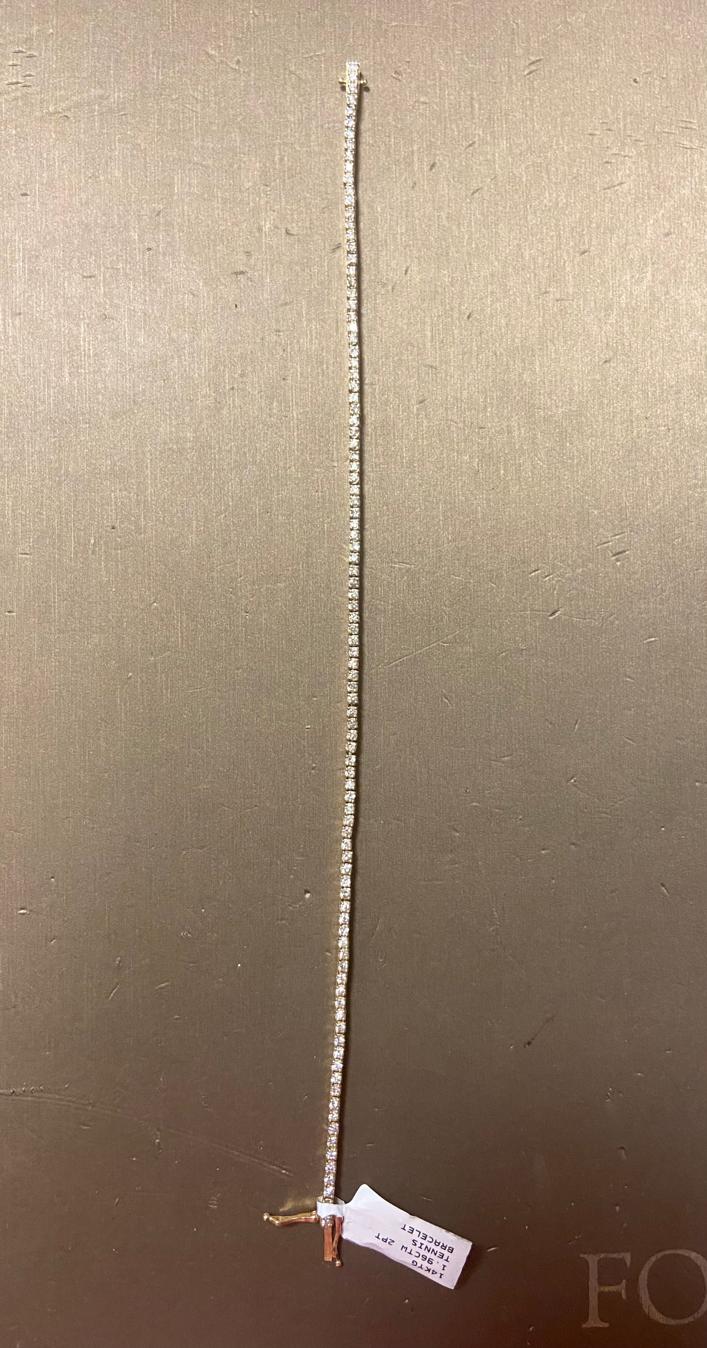 14K Yellow Gold 1.96CTW Tennis Bracelet