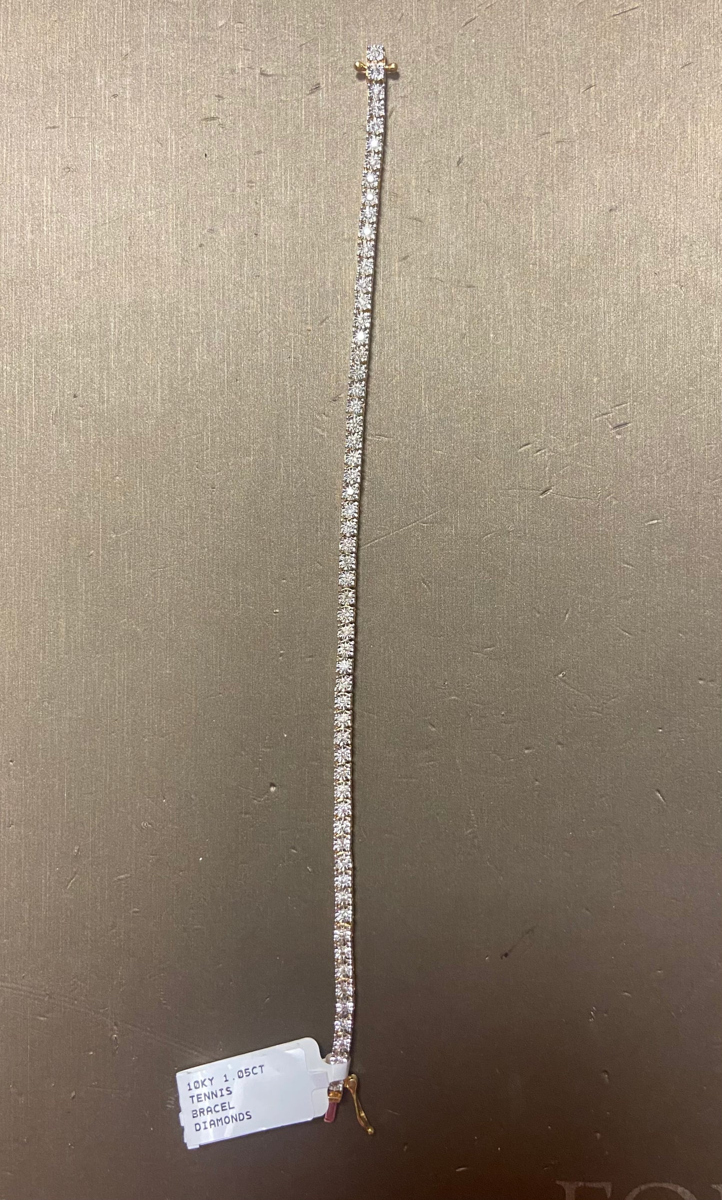 10K Yellow Gold 1.05CT Diamond Tennis Bracelet