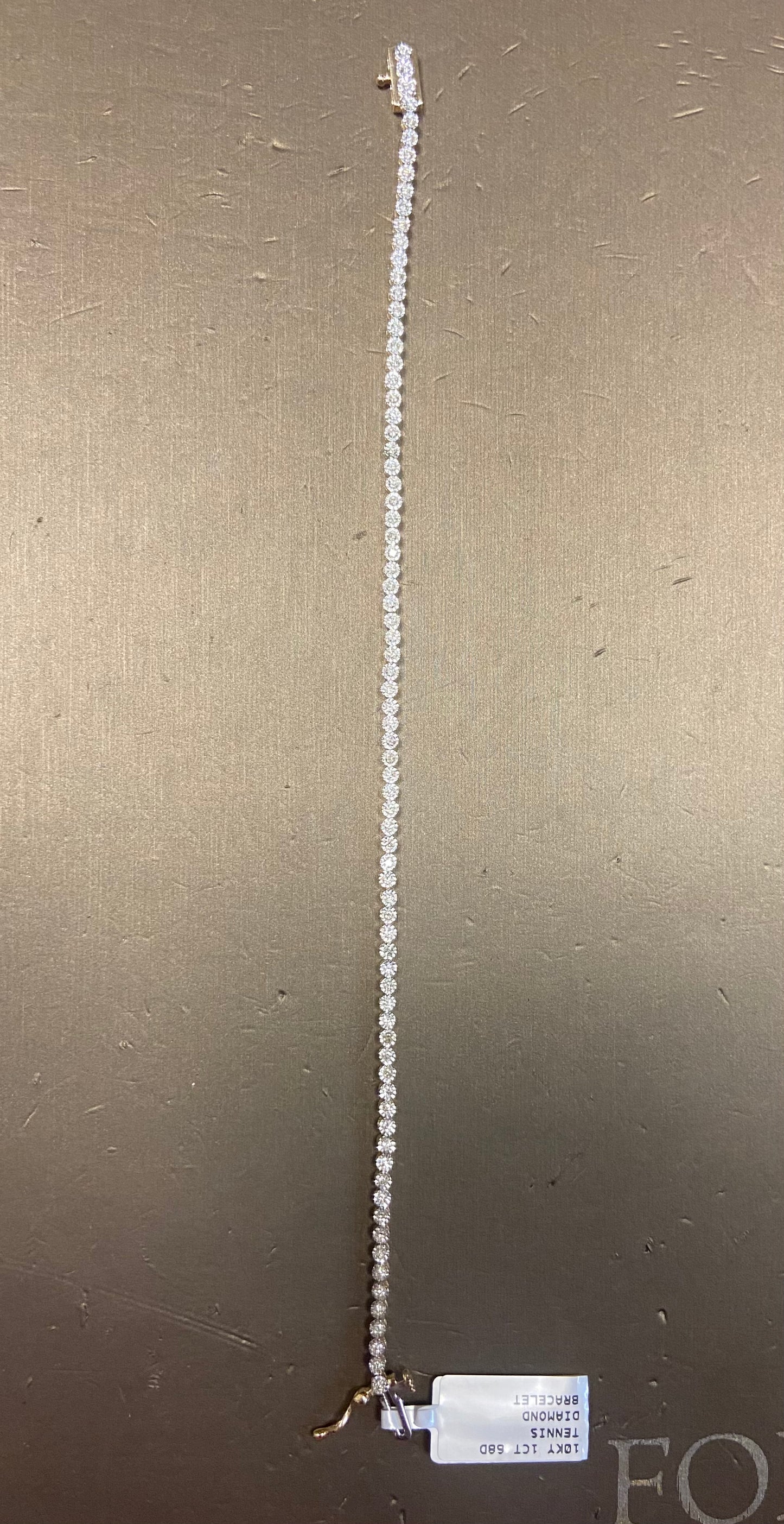 10K Yellow Gold 1CT 68D Tennis Bracelet