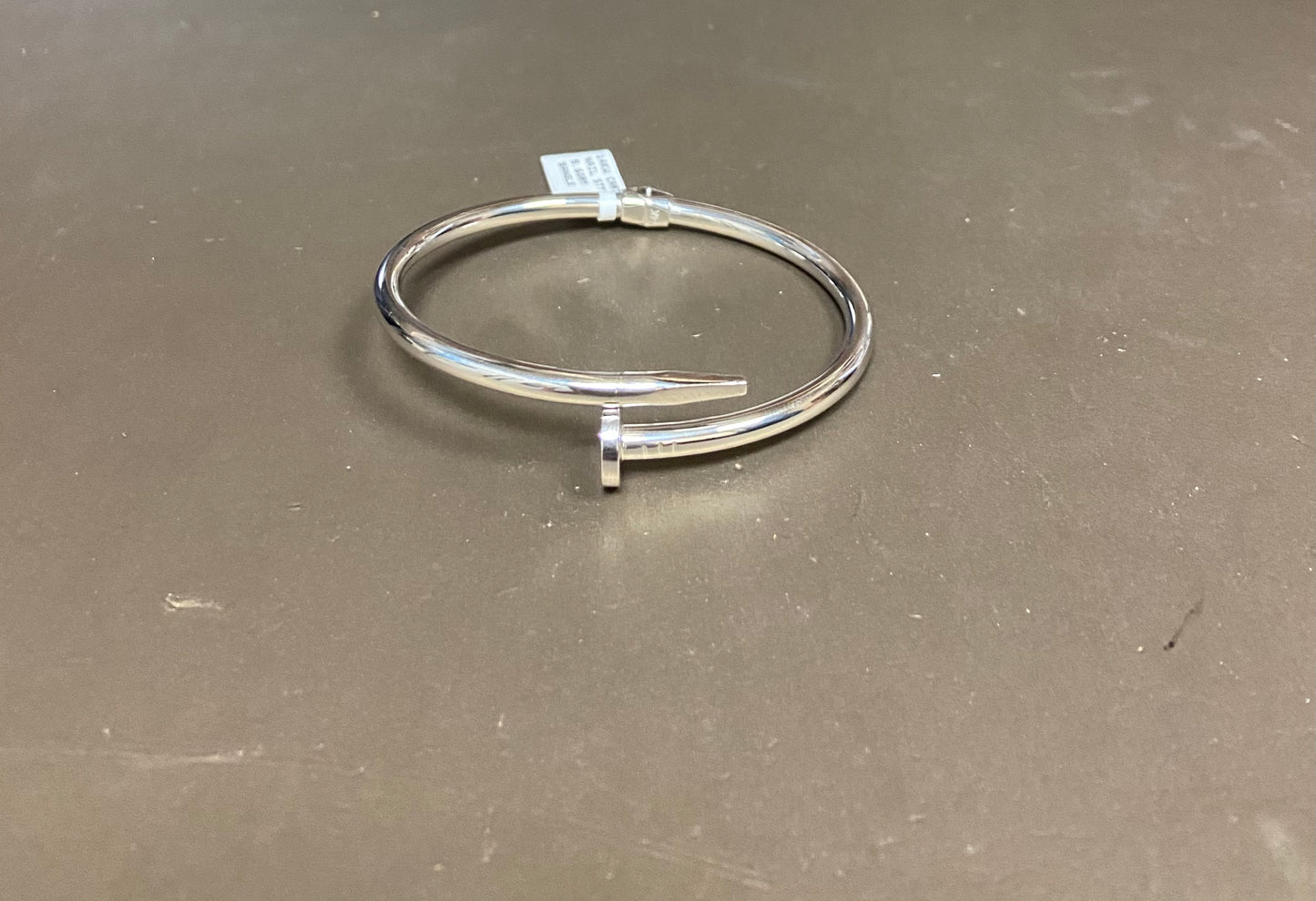 14K White Gold 9.6GRM Cartier Nail Bangle