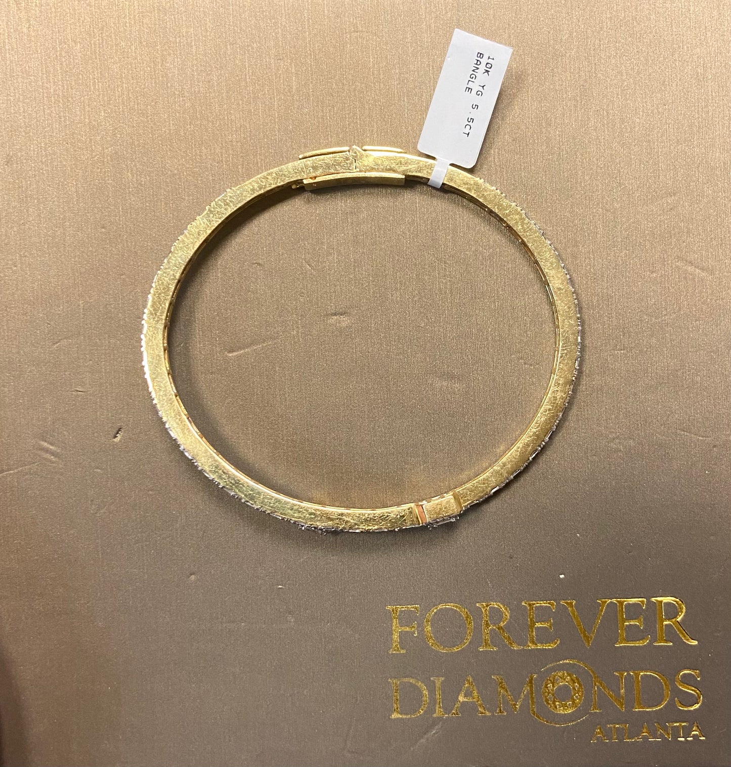 10K Yellow Gold 5.5CT Bangle