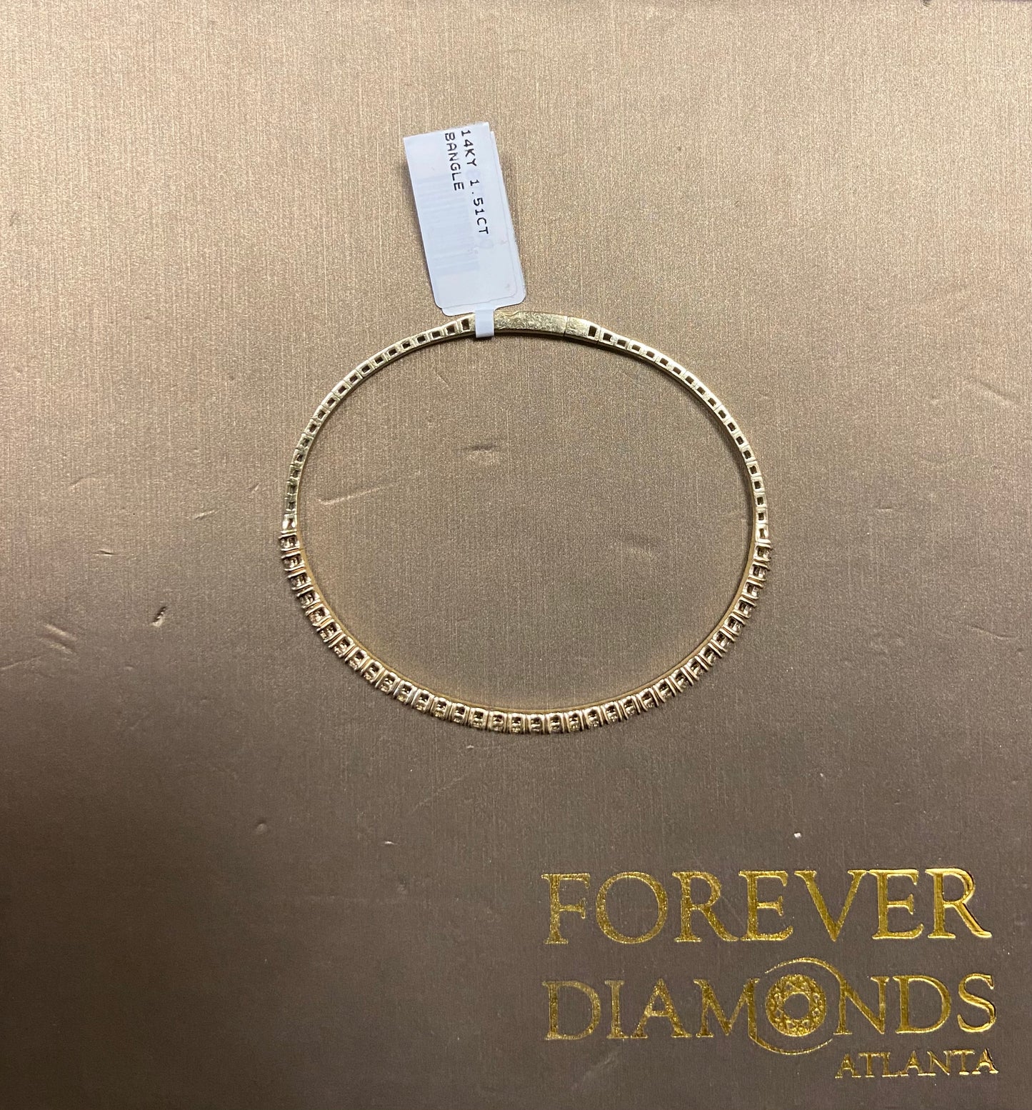 14K Yellow Gold 1.51CT Bangle