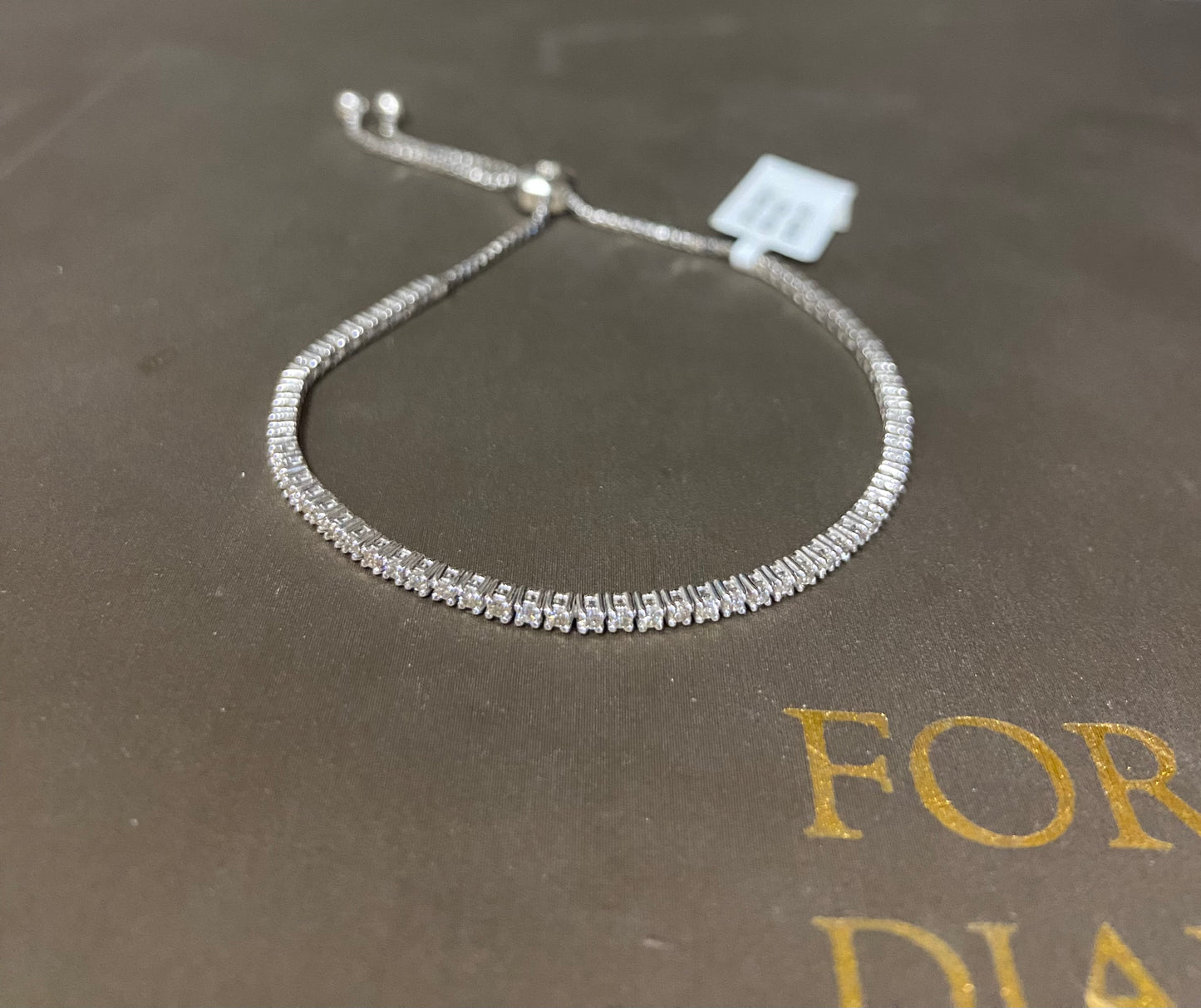 14K White Gold 1.05CT 68 Stone Bracelet