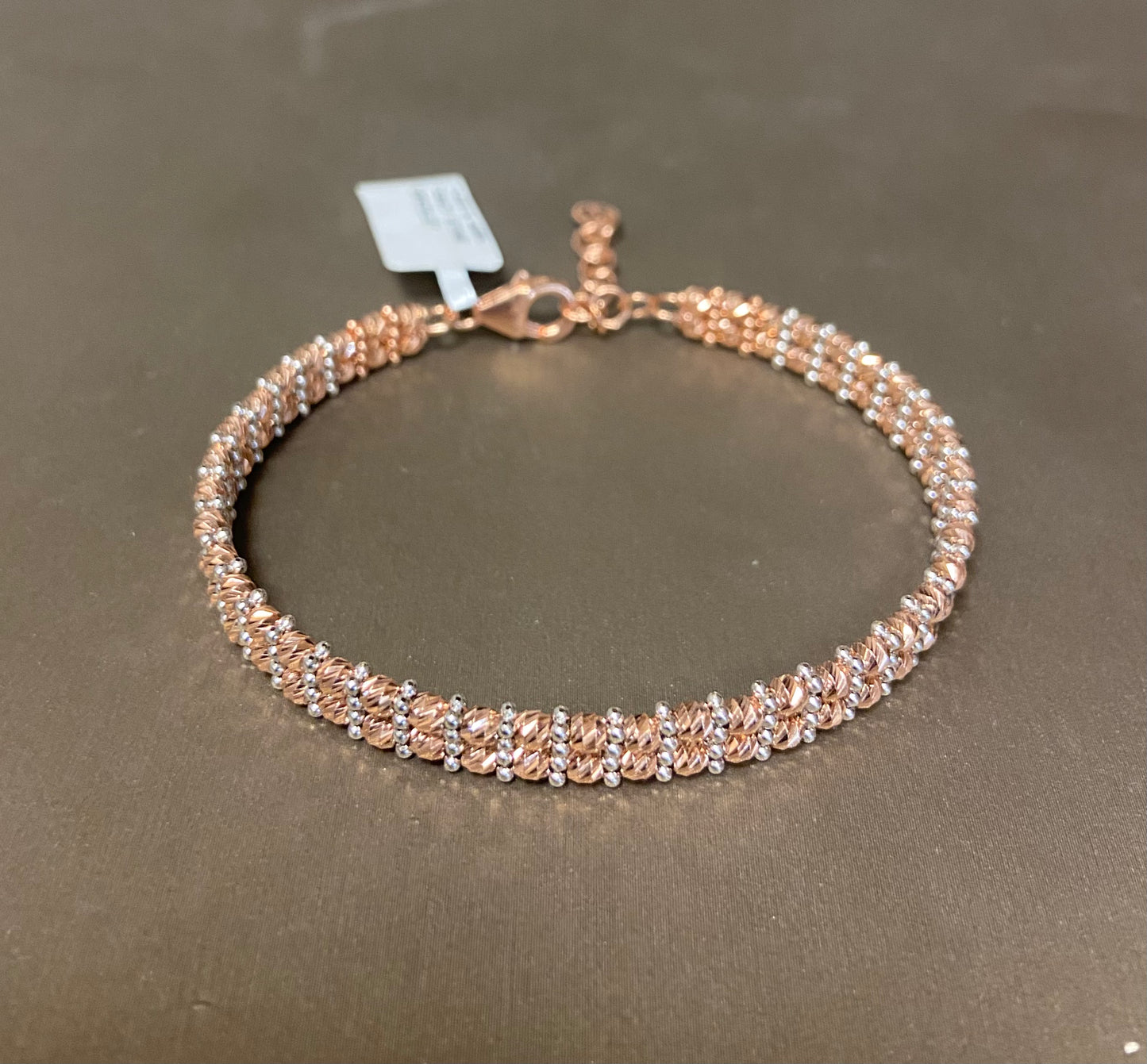 14K Rose Gold 8.4GRM Fancy Stone Bracelet