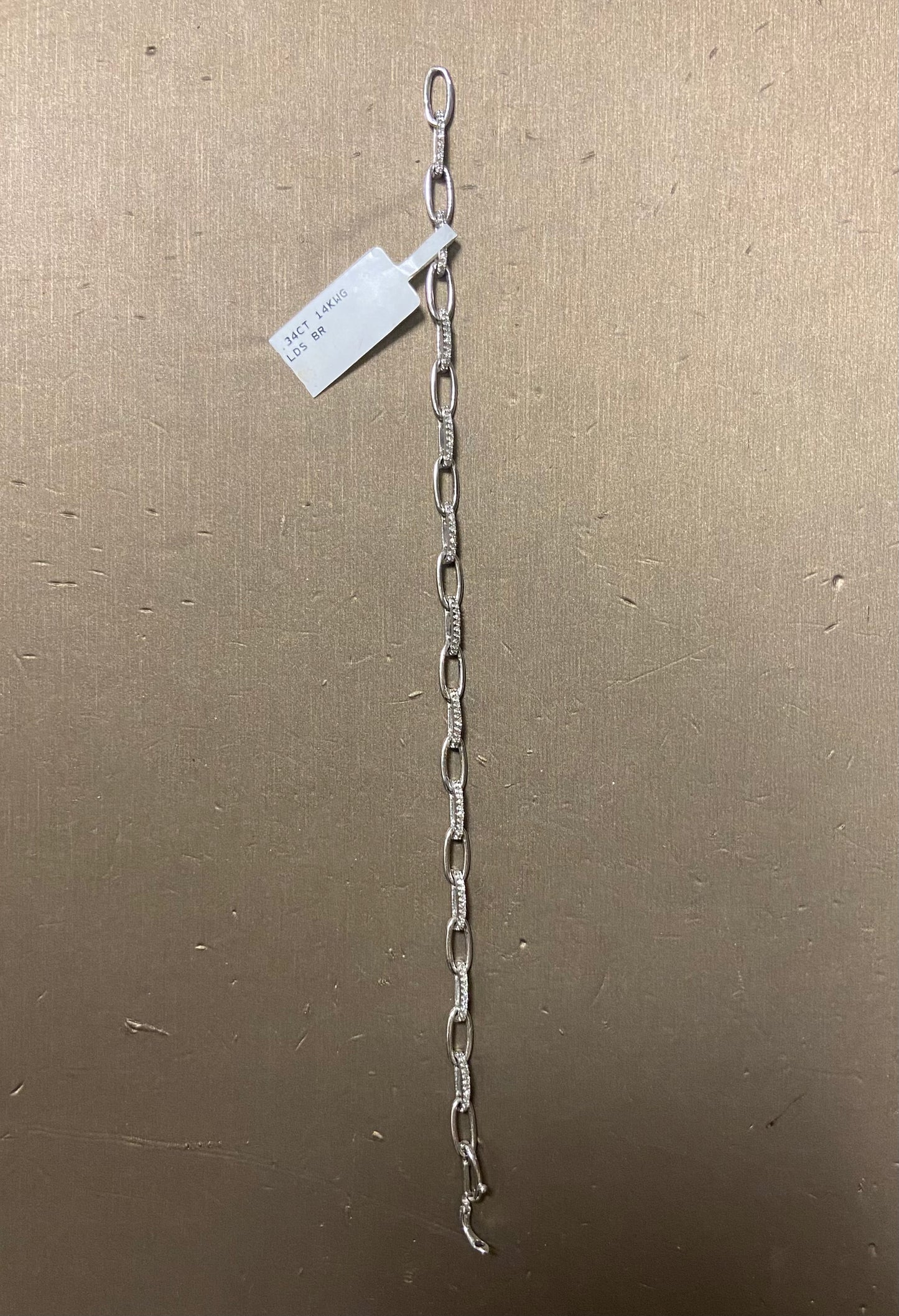 14K White Gold .34CT Bracelet