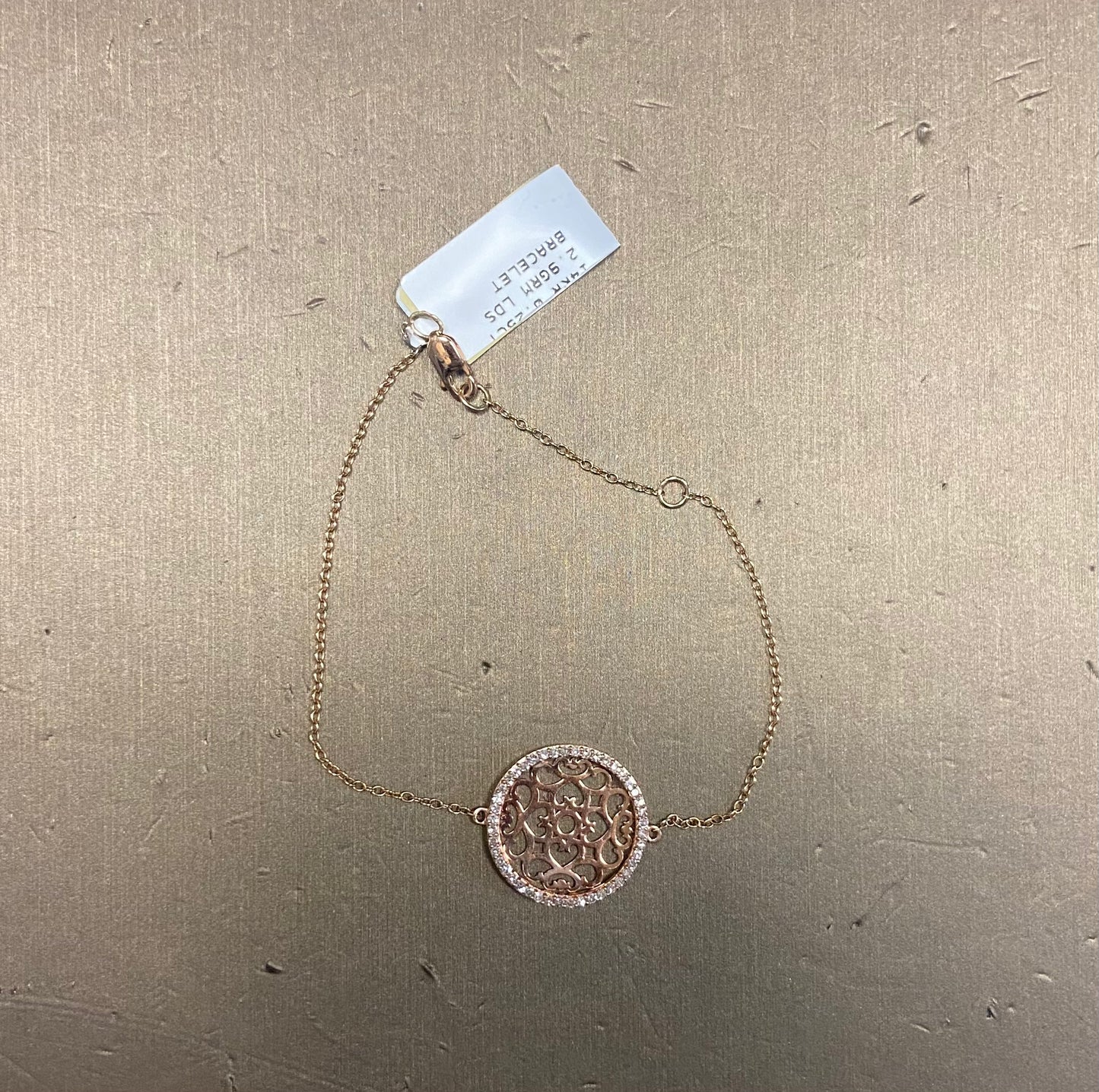 14K Rose Gold 0.25CT 2.9GRM Bracelet