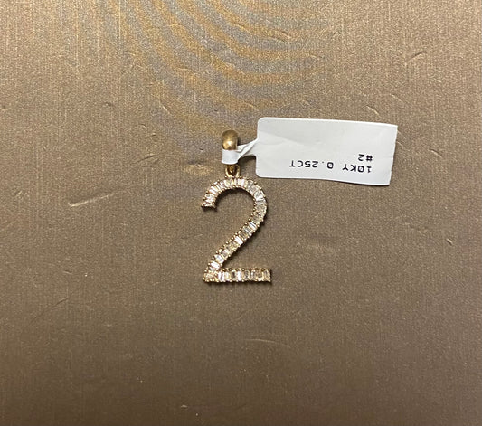 10K Yellow Gold 0.25CT No. 2 Charm
