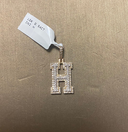 10K 0.54CT "H" Initial Charm