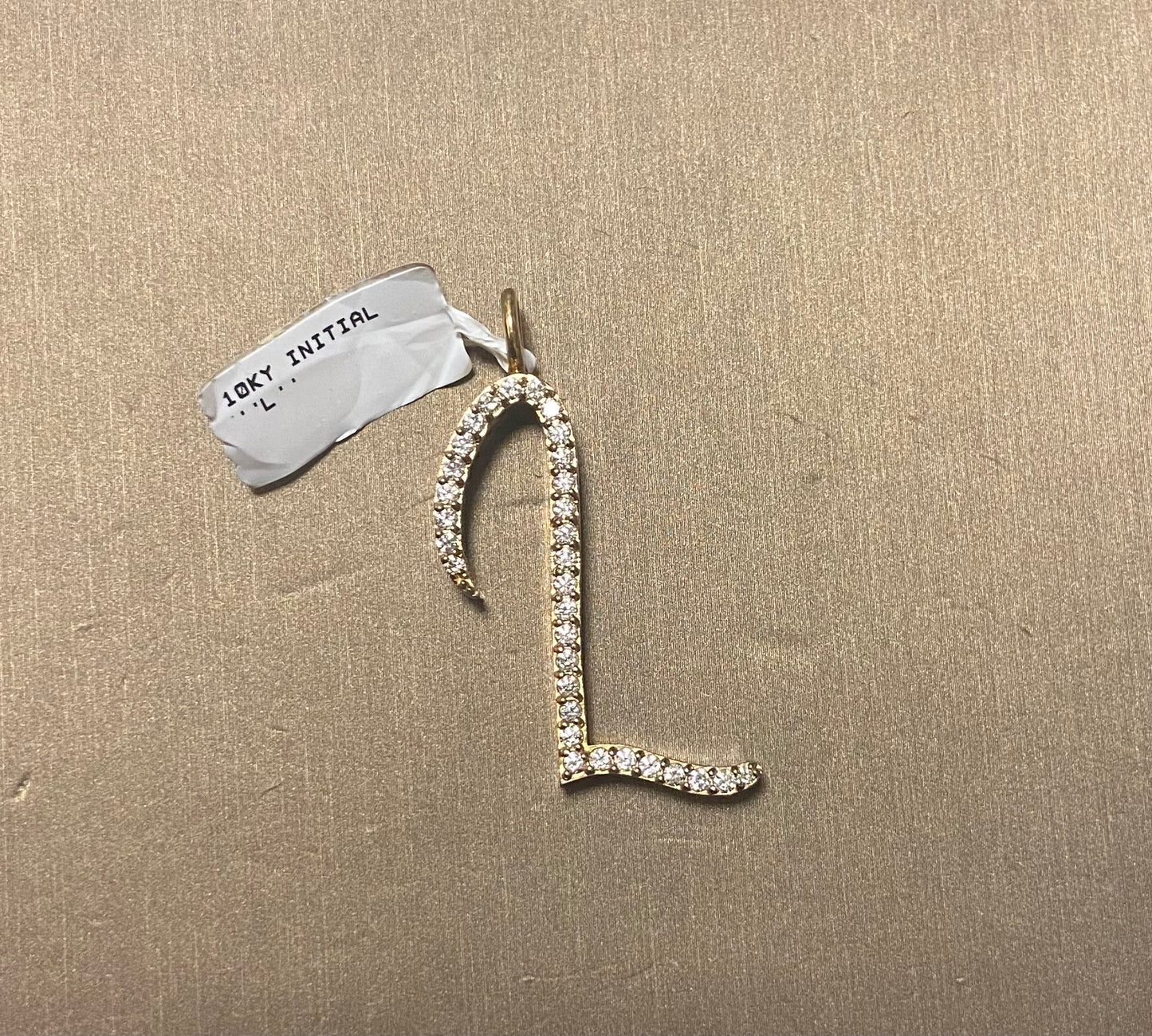 10K Yellow Gold "L" Initial Charm