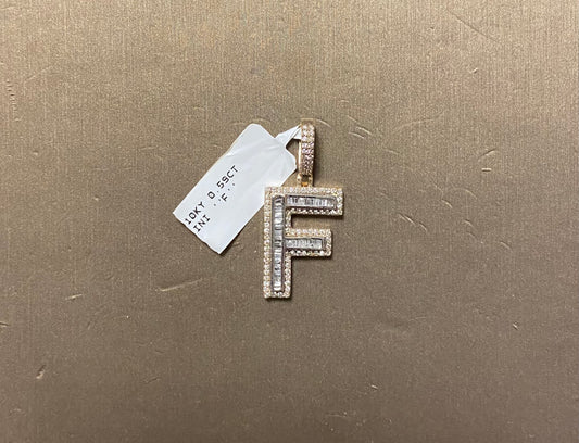 10K Yellow Gold 0.59CT "F" Initial Charm