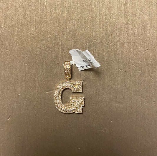 10K Yellow Gold 0.89CT "G" Initial Charm