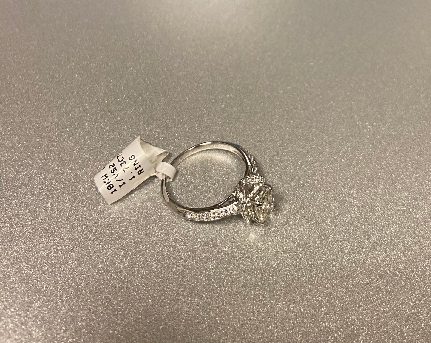 18K White Gold 1.01 Carat Center Stone 1.73 CTW Diamond Ring