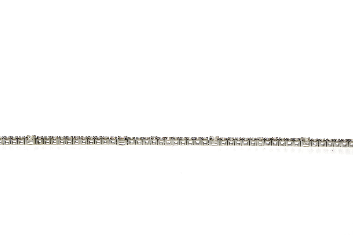 14K White Gold 2.45CT Tennis Diamond Bracelet