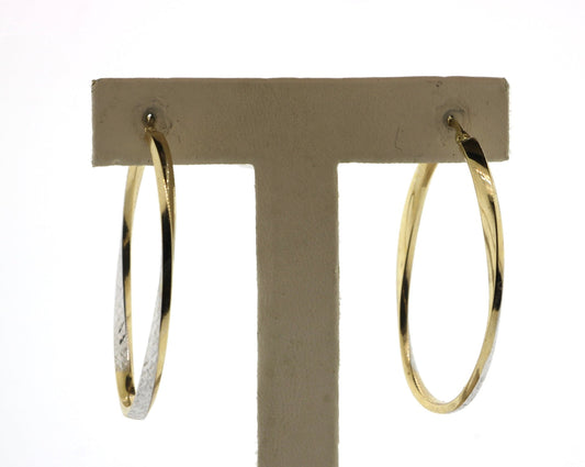 14K Yellow Gold 3.8 Grams Oval Hoops