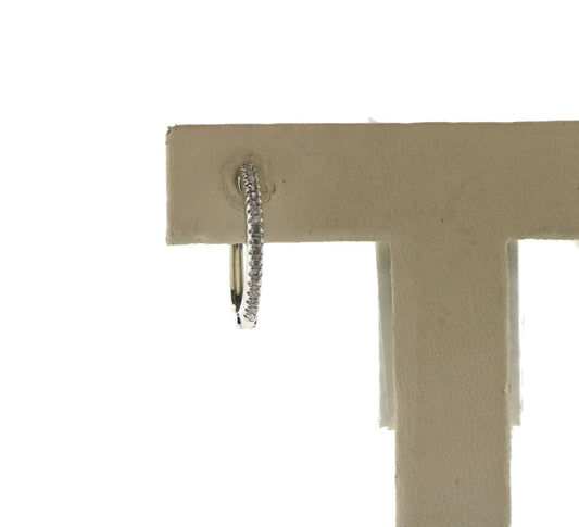 18K White Gold 0.25CT Hoop Earrings