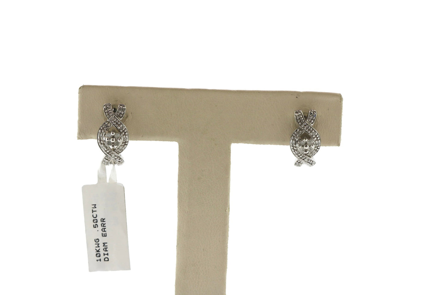 10K White Gold 0.50 CTW Diamond Earrings