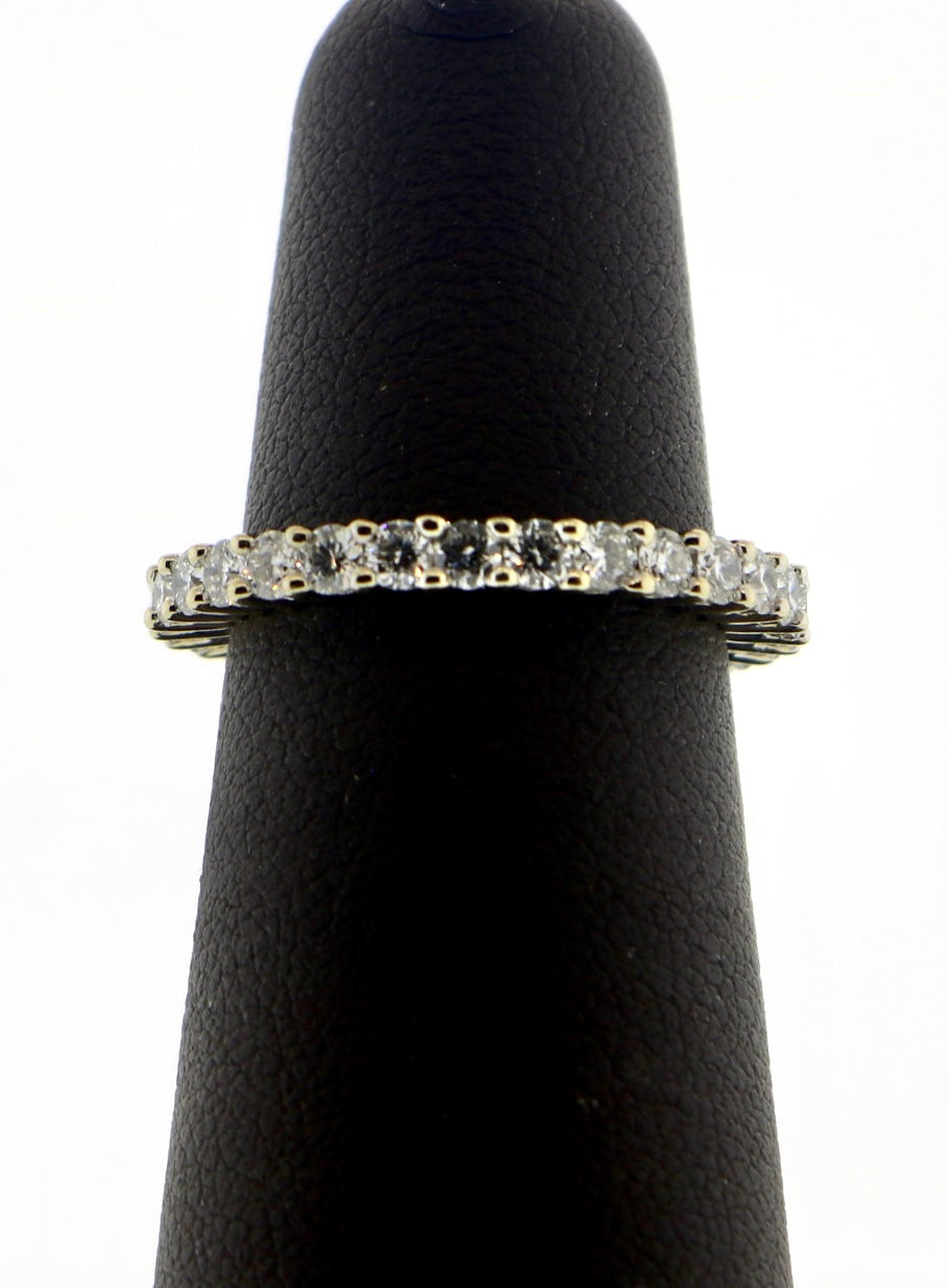 14K White Gold 1CT Eternity Band
