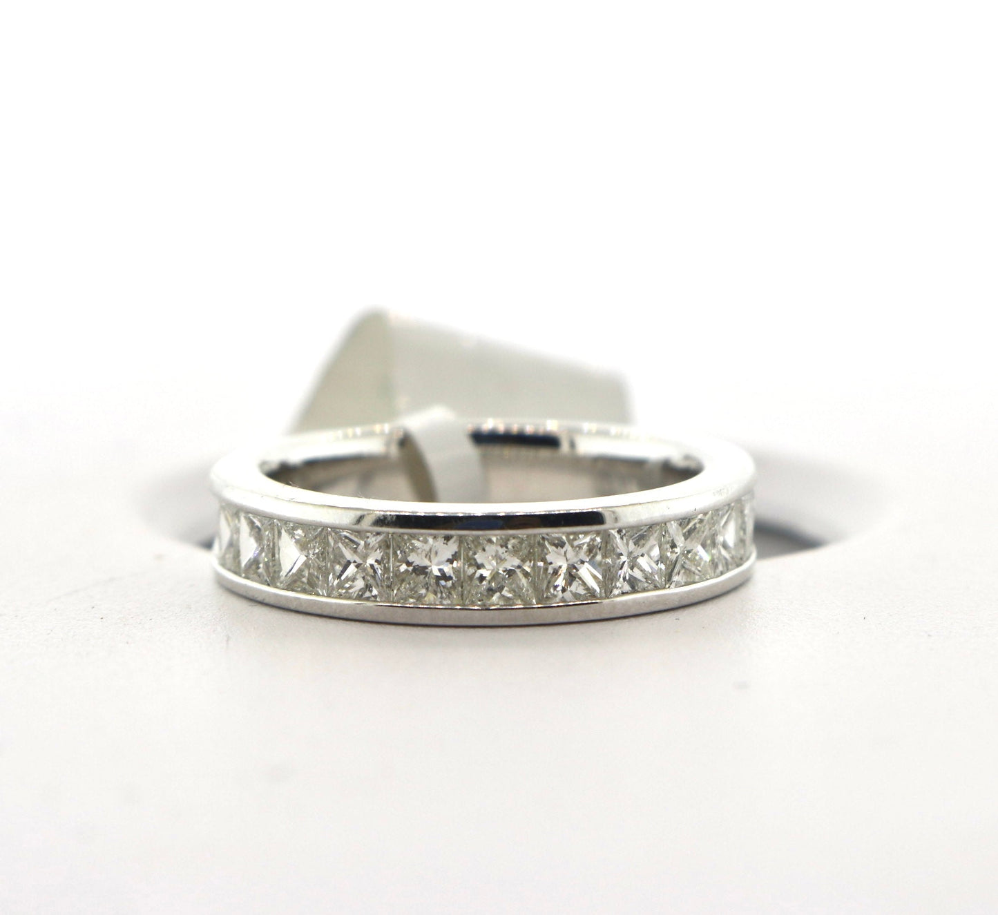 14K White Gold 1.5CTW Prong Cut Diamond Band