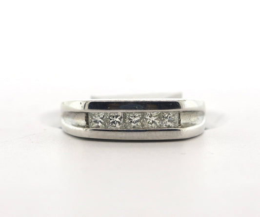 Platinum Prong CHNL 1.0CTW Diamond Band