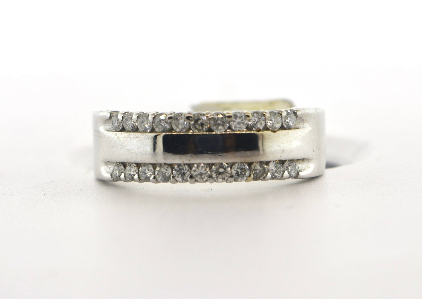 14K Gold 0.50CTW RDS 2 Row CHNL Diamond Band