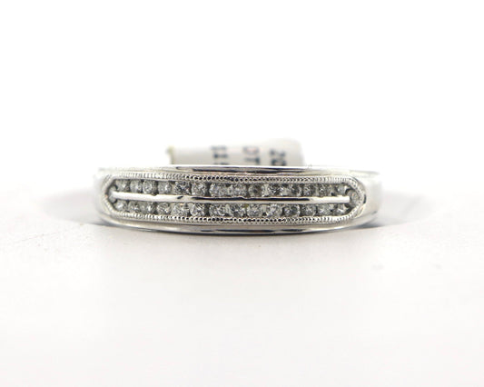 10K White Gold 1/4CT Mens Diamond Band