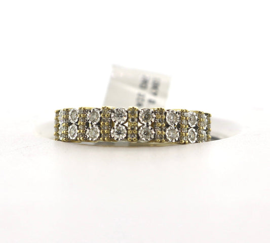 10K Yellow Gold 0.52CT 2 RD Diamond Band