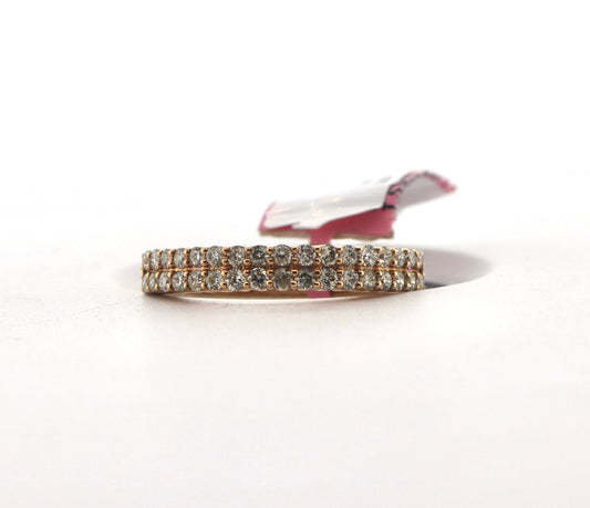 10K Rose Gold 0.80CT Diamond Mens Band