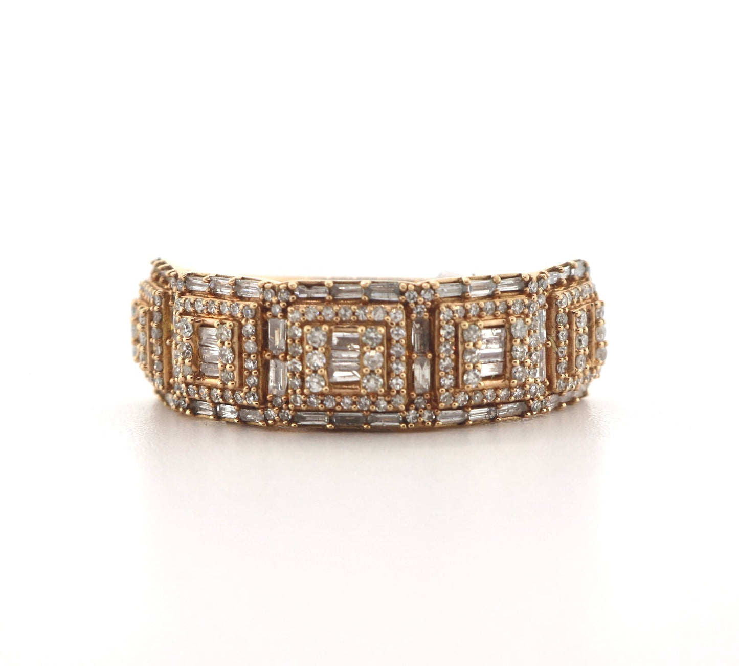 14K Rose Gold 1.25CT BG/RD 10.59 Grams Diamond Band