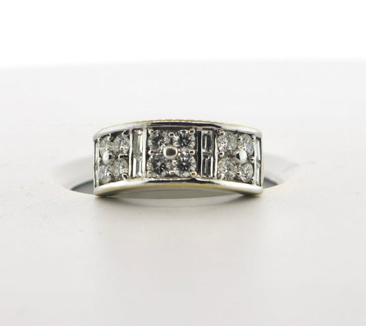 18K Two Tone 2.0CTW RDS/BGTS Diamond Band