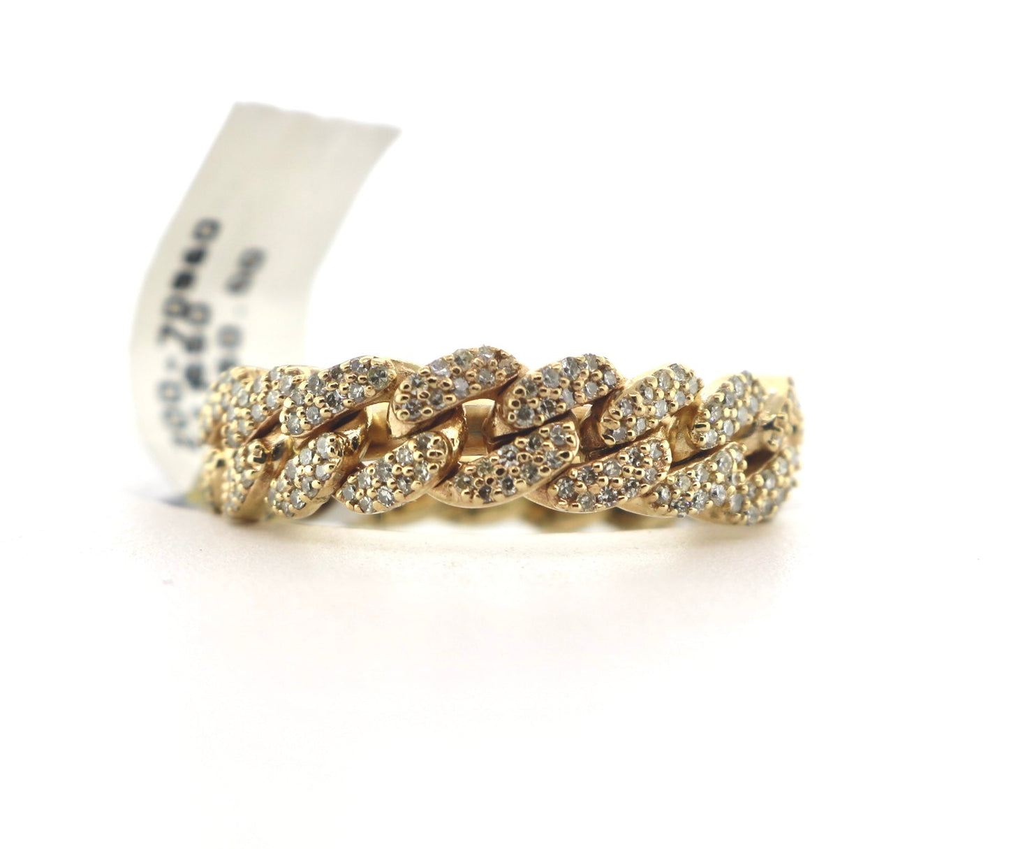 10K Gold 1CT Eternity Diamonds Cuban Band