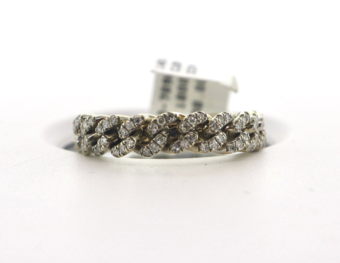 14K White Gold 1CT Cuban Diamond Ring