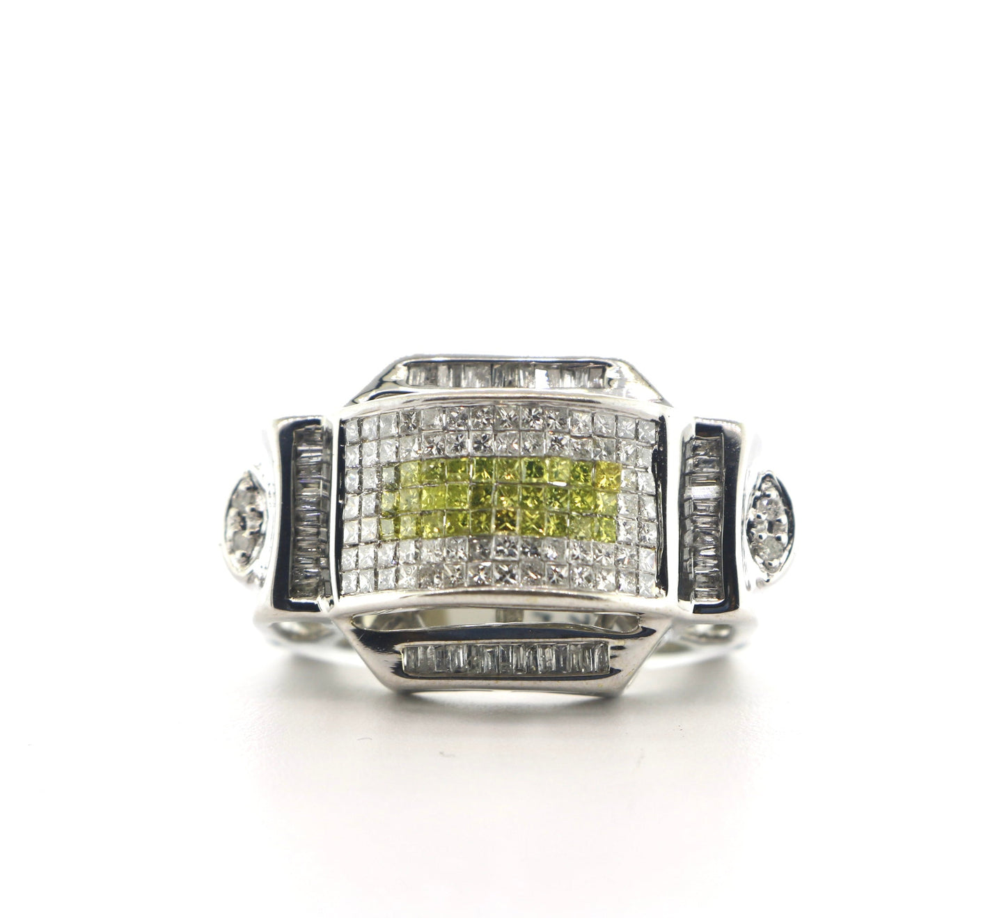 14K White Gold 2.5CT Prong Diamond Ring