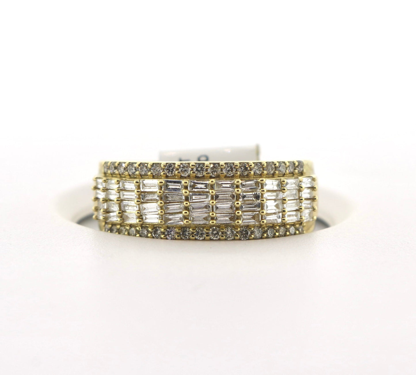 10K Yellow Gold 1.03CT Bag/RD Diamond Band