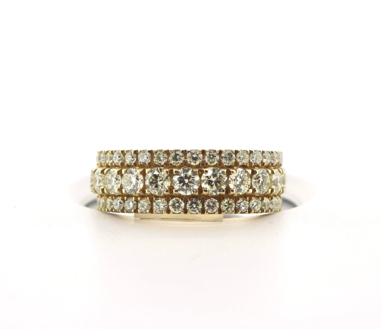 10K Yellow Gold 3.35CT Mens Diamond Band