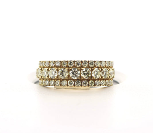 10K Yellow Gold 3.35CT Mens Diamond Band