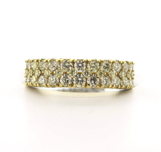 14K Yellow Gold 5.96CT Eternity Mens Band