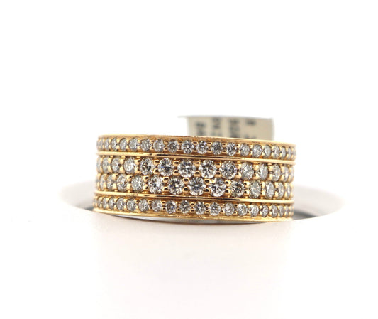 18K Rose Gold 3.5CTW 14.9 Grams Eternity 2 Row Diamond Band