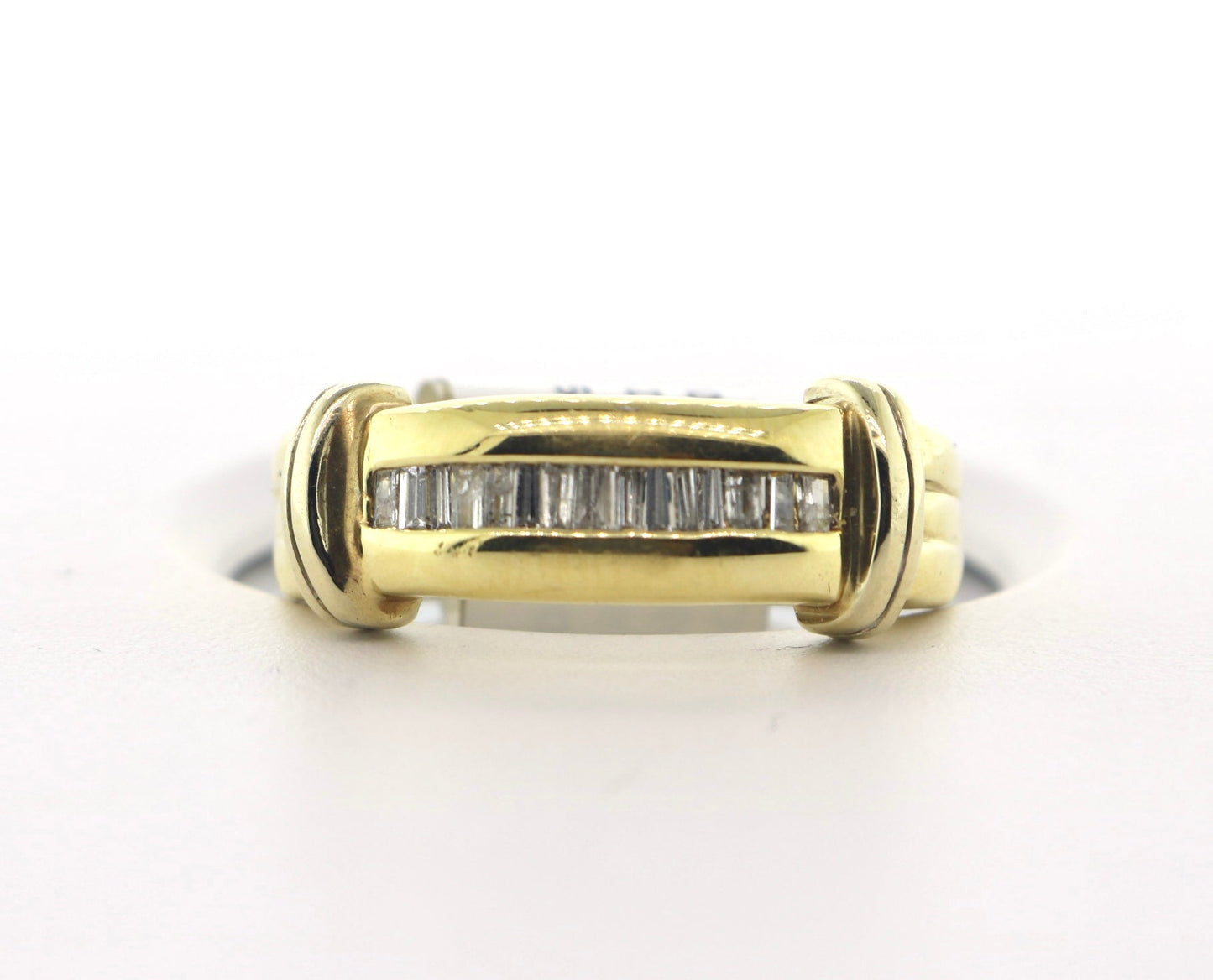 14K Yellow Gold 0.50CTW Baggett Mens Wedding Band