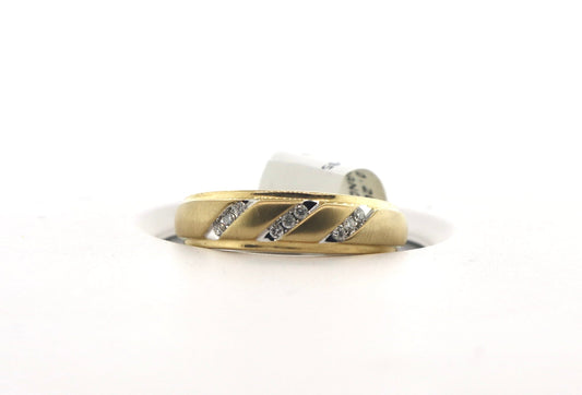 10K Yellow Gold 0.20CT Mens Diamond Band