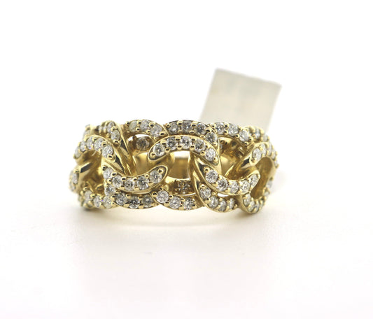 10K Yellow Gold 1.75CT Circle Diamond Band