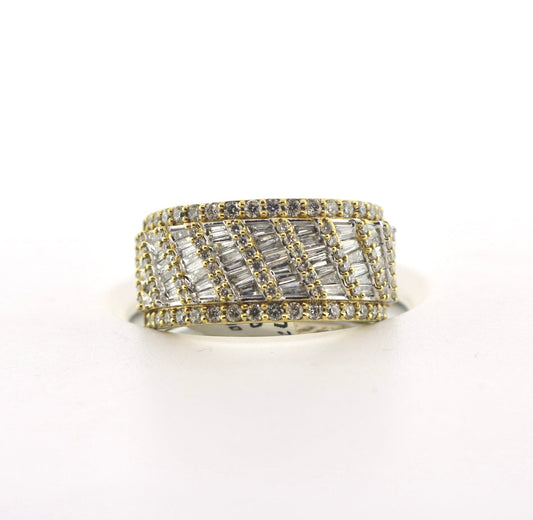 10K Yellow Gold 2.35CT Mens Diamond Band