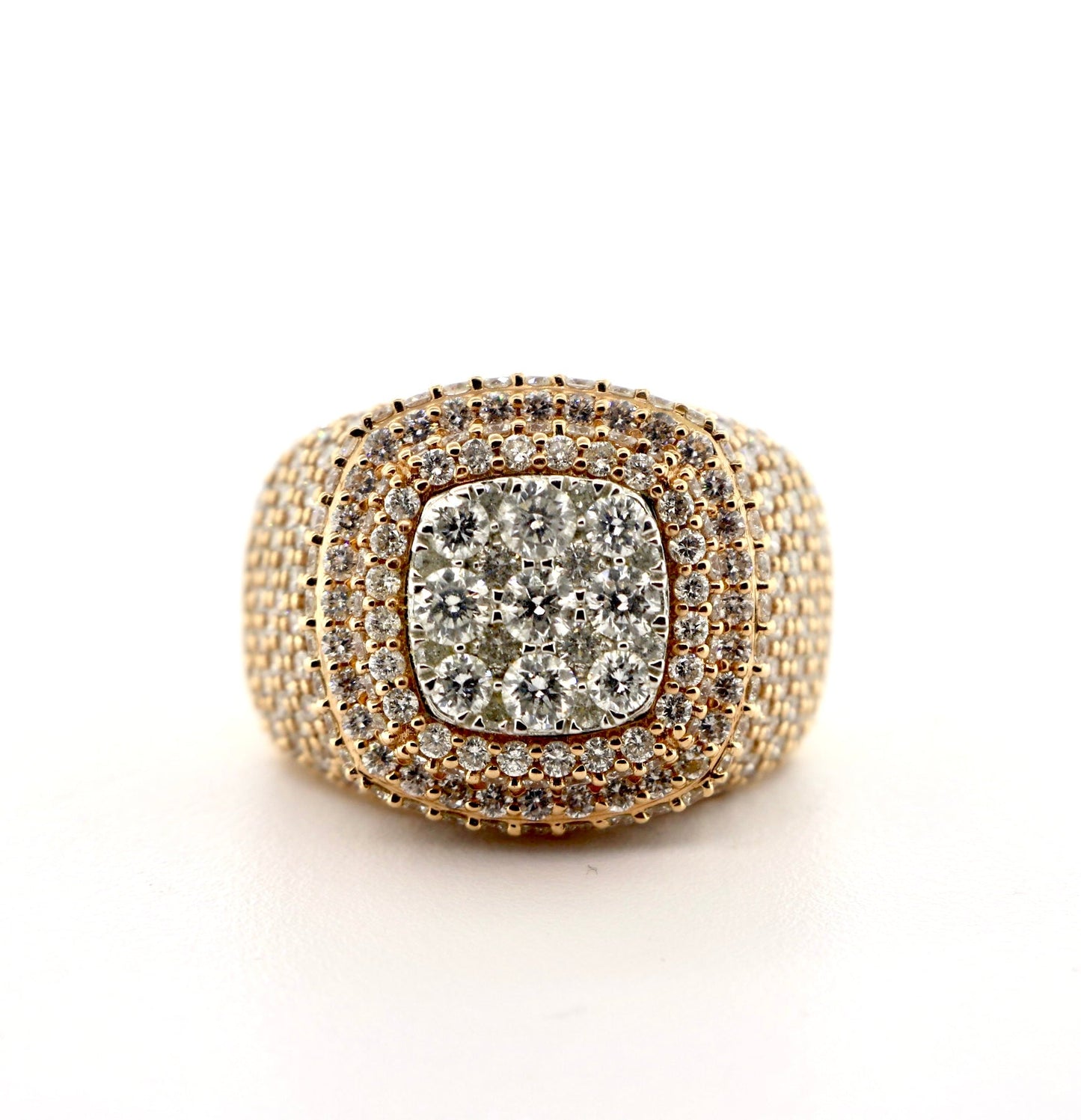 14K Rose Gold 5CT Halo Diamond Ring