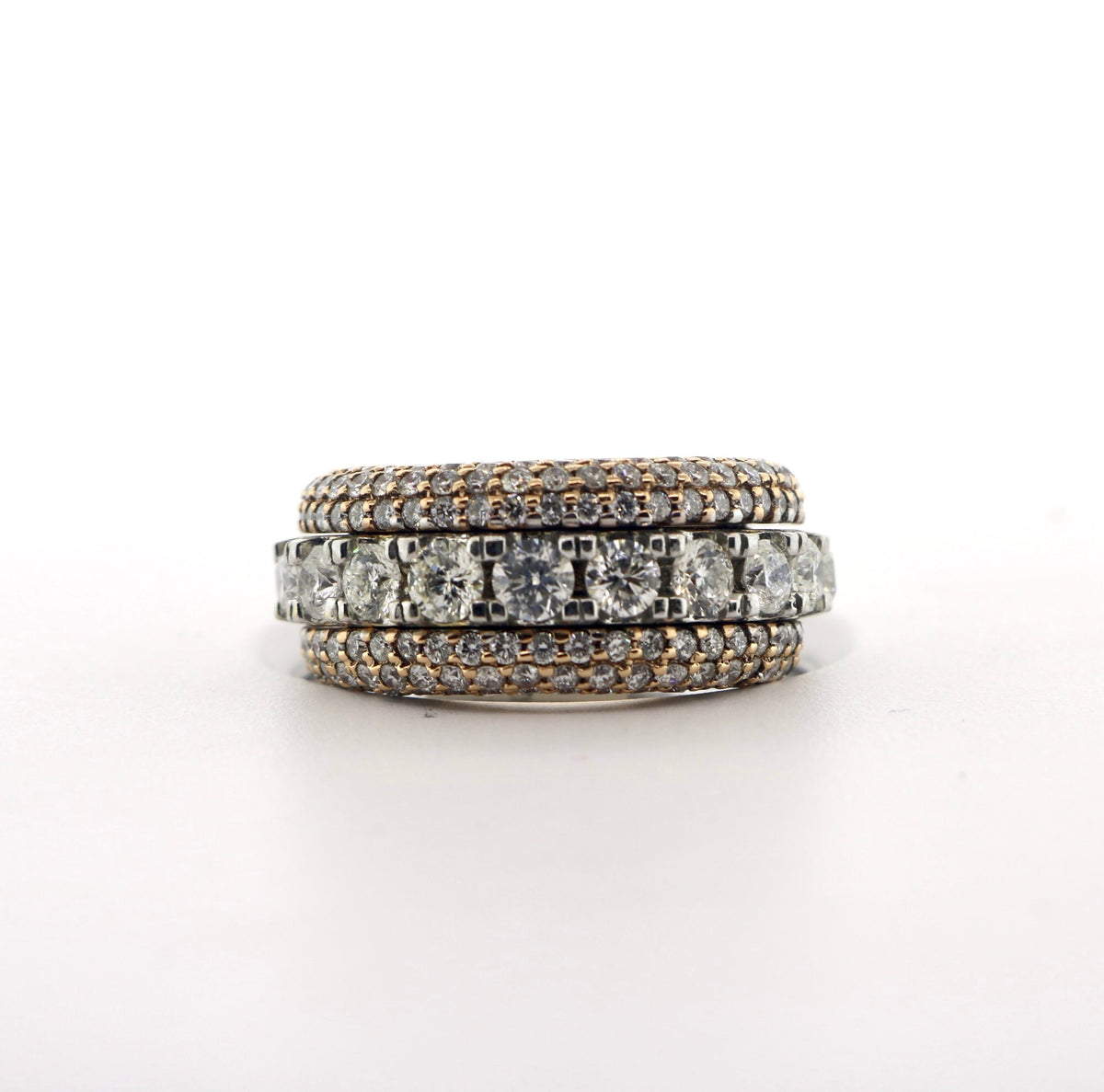 14K Rose Gold 9.20CT Eternity Big Band