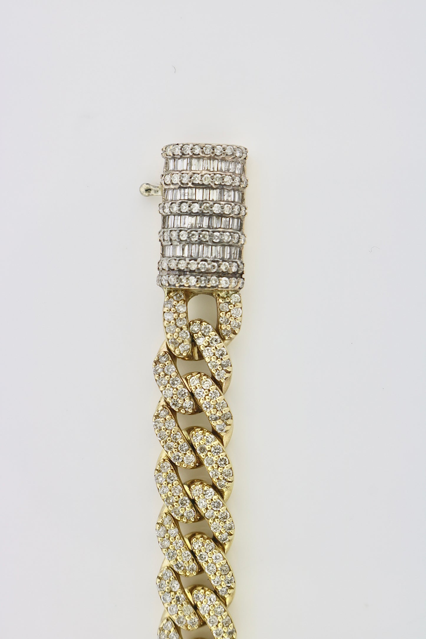 10K Yellow Gold 5CT 30.5 Grams Diamond Cuban Bracelet