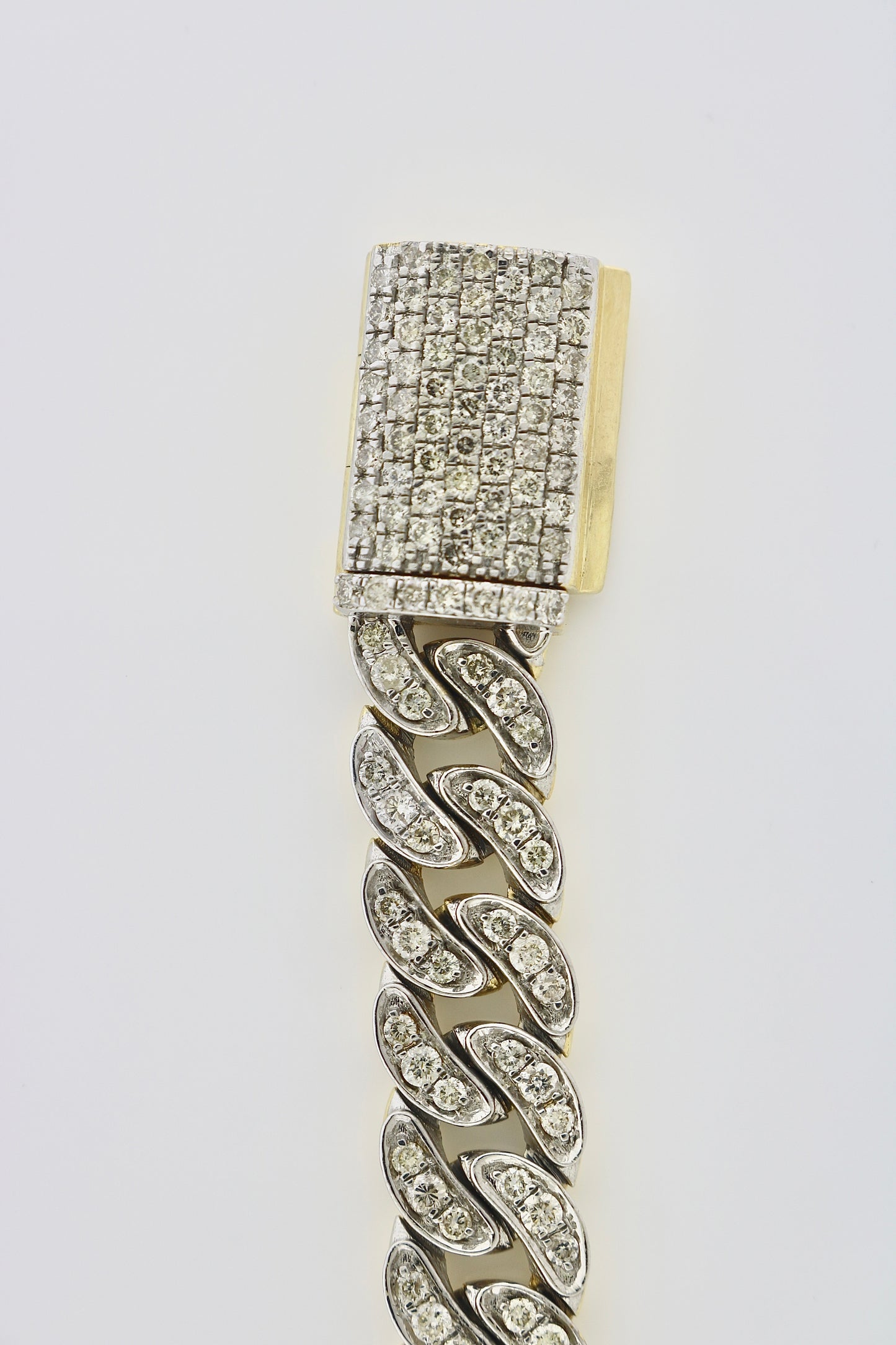 10K Yellow Gold 4.43CT 29.13Grams Diamond Cuban Bracelet