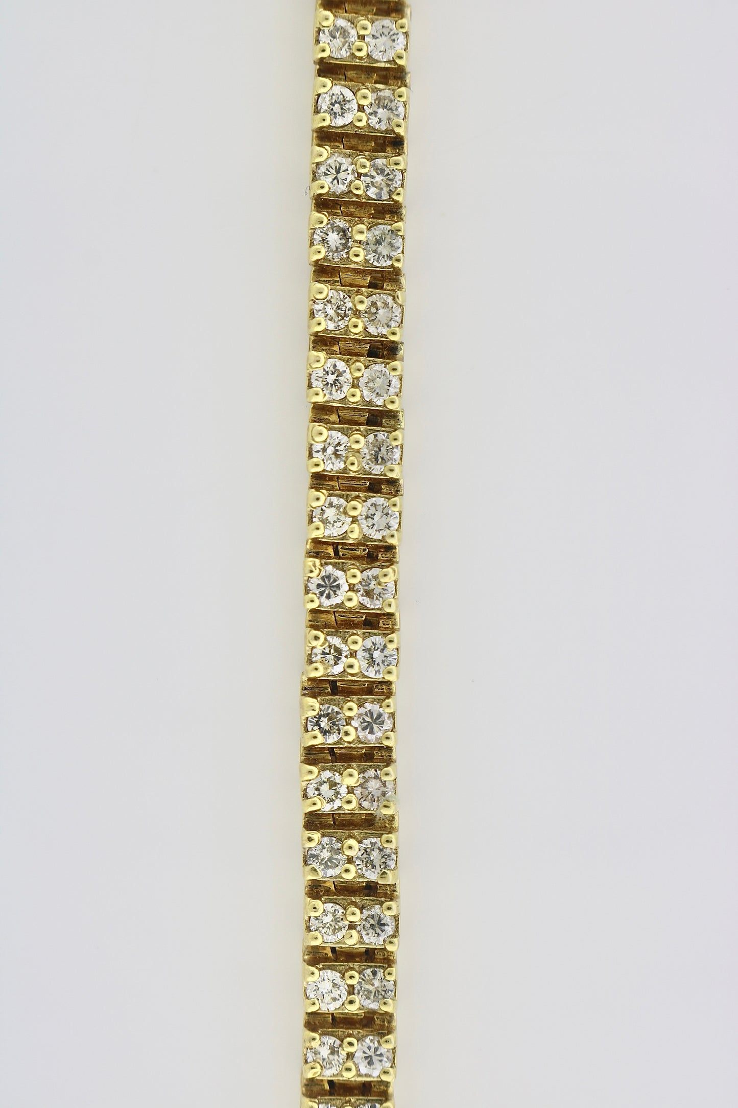 10K Yellow Gold 5.5CT 2 Row Diamond Bracelet
