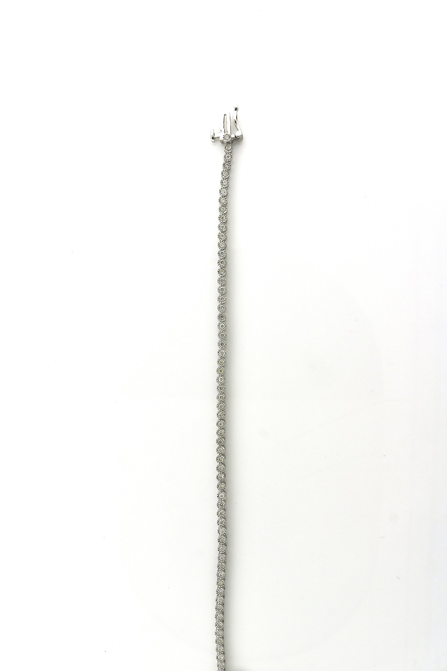 10K White Gold 1CT 68 Diamonds Tennis Bracelet